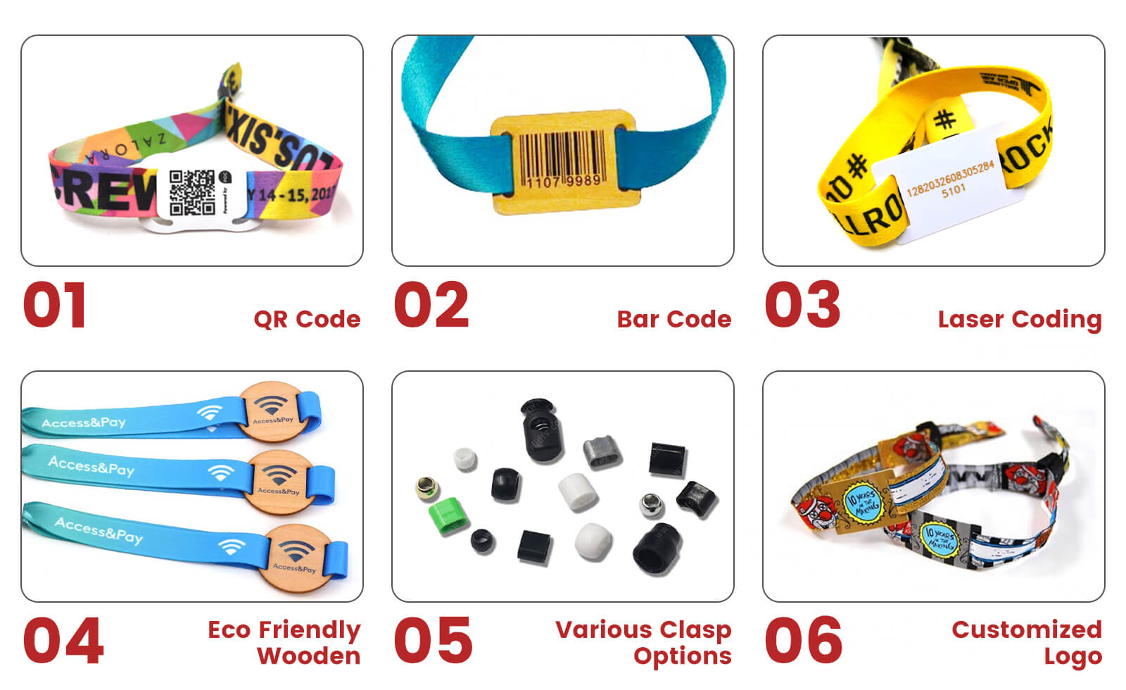 Custom 13.56Mhz NFC Fabric Wristband