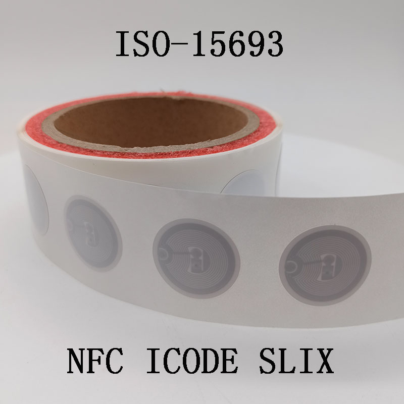 13.56Mhz HF ISO15693 Long Range NFC Customize LOGO ICODE SLIX Sticker Tag