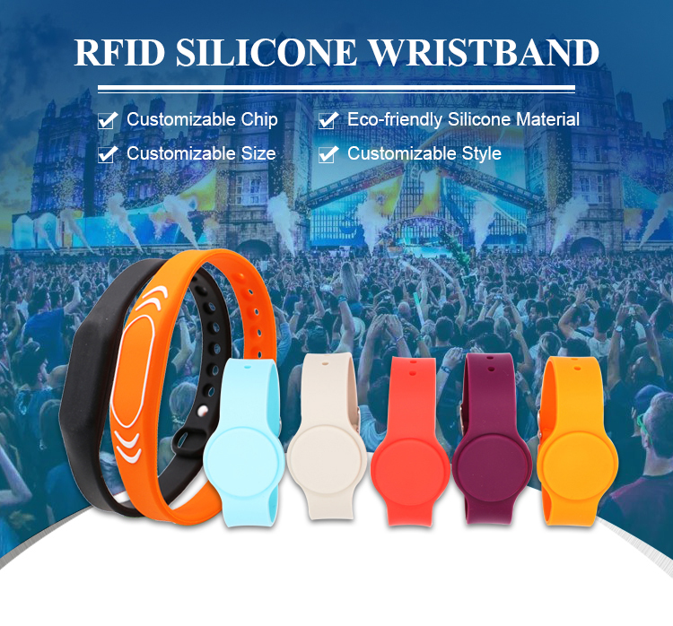 NTAG213 Silicone Wristband For Social Media
