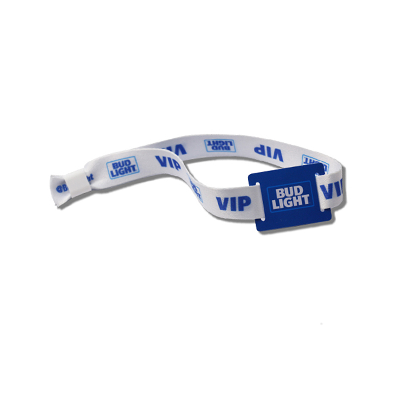 Wholesale Festival Passive NFC Fabric Wristband Custom Printable NTAG215 Woven Bracelet