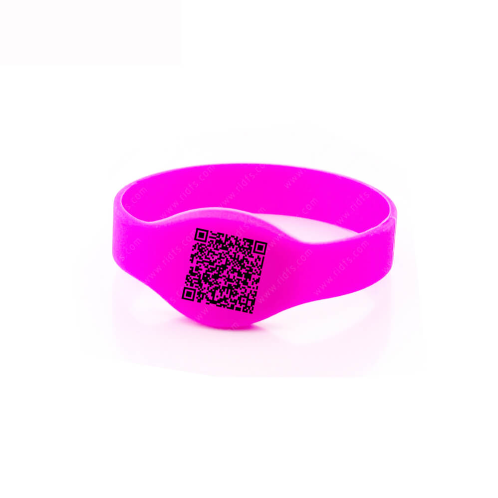 Wholesale Adjustable Printable Fudan F08 NFC 13.56MHz RFID Silicone Wristband Bracelet