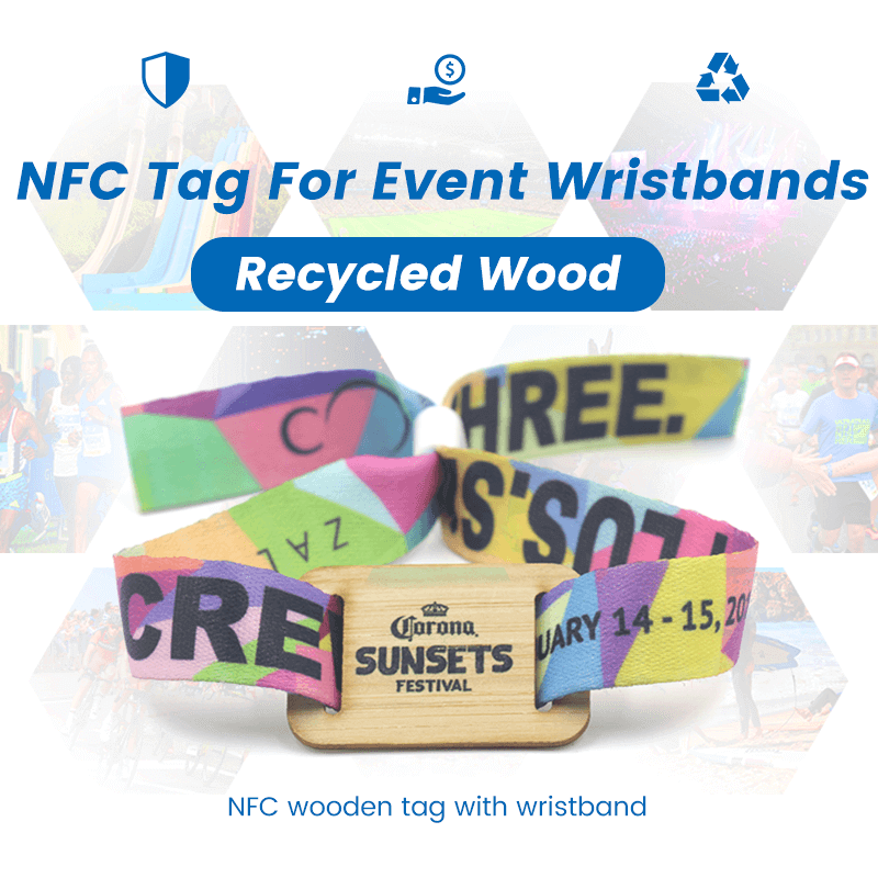 13.56MHz NFC Wood Wristband Bracelet