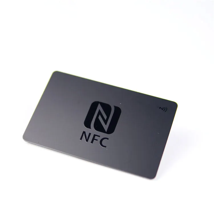Custom RFID 13.56Mhz NFC NTAG213 Black PVC Business Card Manufacturer