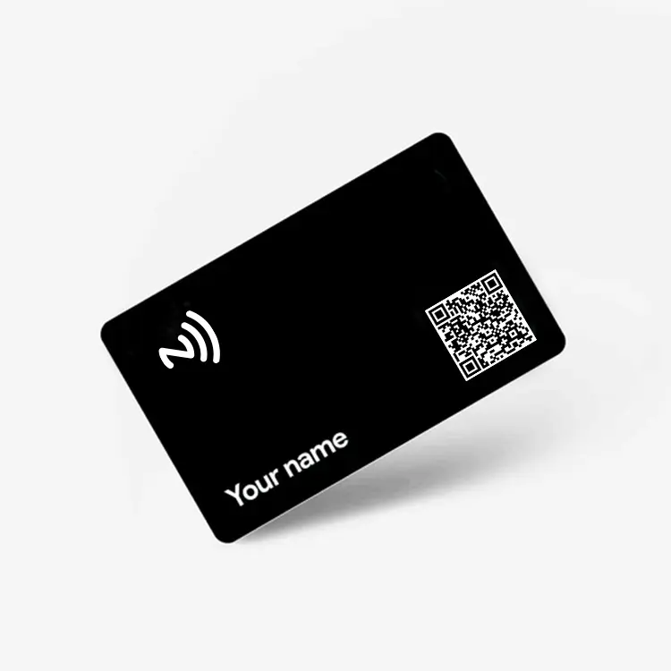 Custom RFID 13.56Mhz NFC NTAG213 Black PVC Business Card Manufacturer