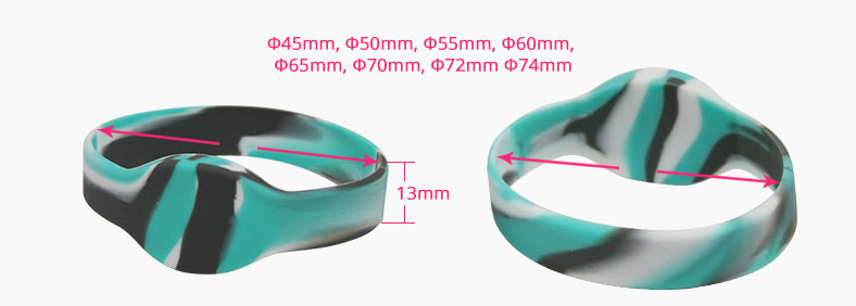 13.56Mhz RFID Silicone Wristband