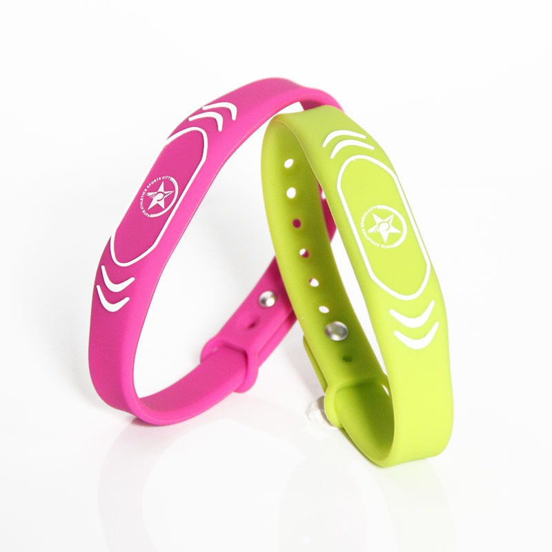 Adjustable Access Control Passive RFID Silicone Wristband For Event