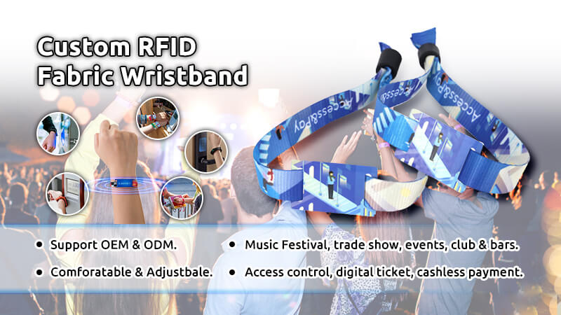 13.56MHz RFID Woven Bracelet